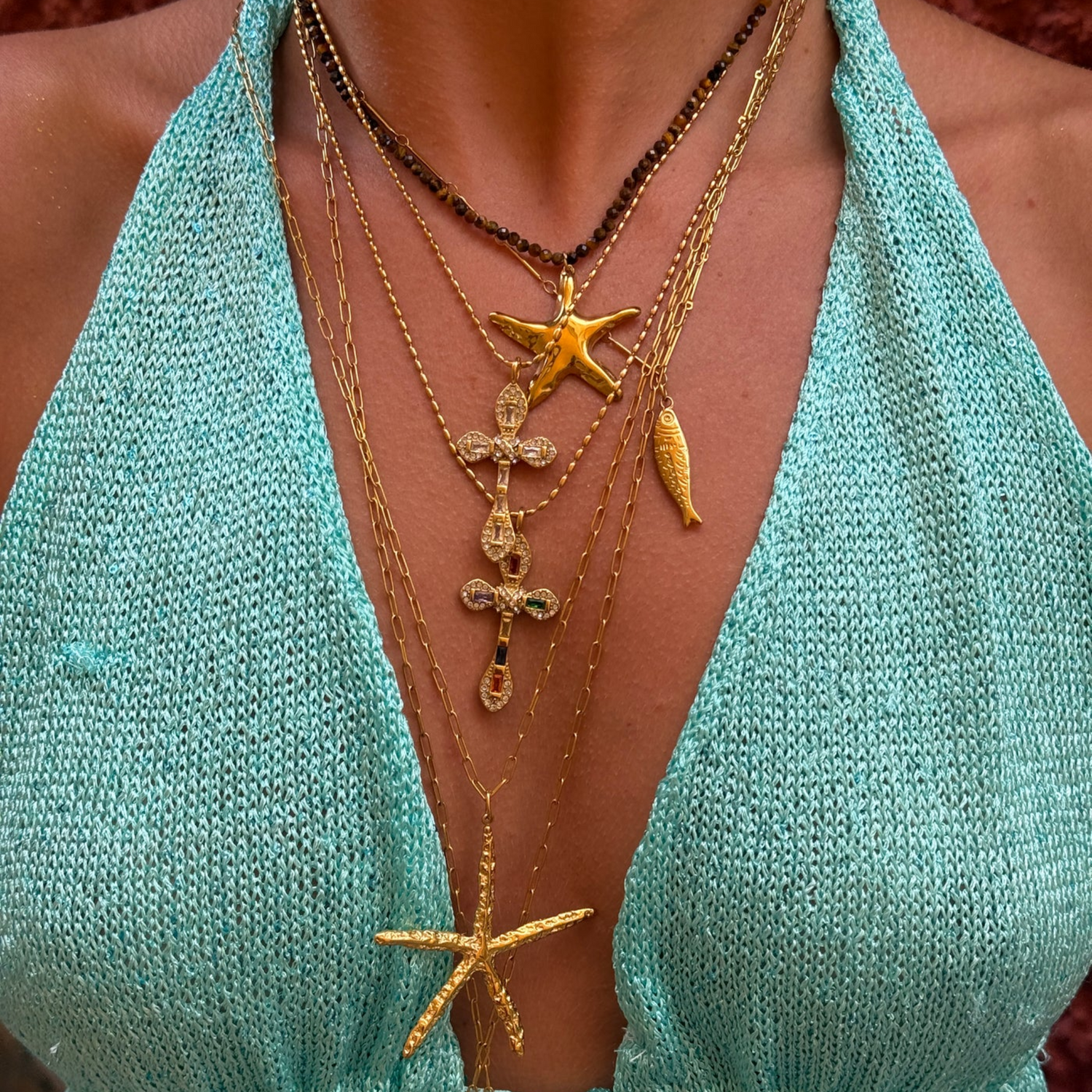 Collier Croix Blanca